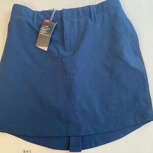 Under Armour Womens Golf Skort Size Small Navy Blue Fitted Heat Gear